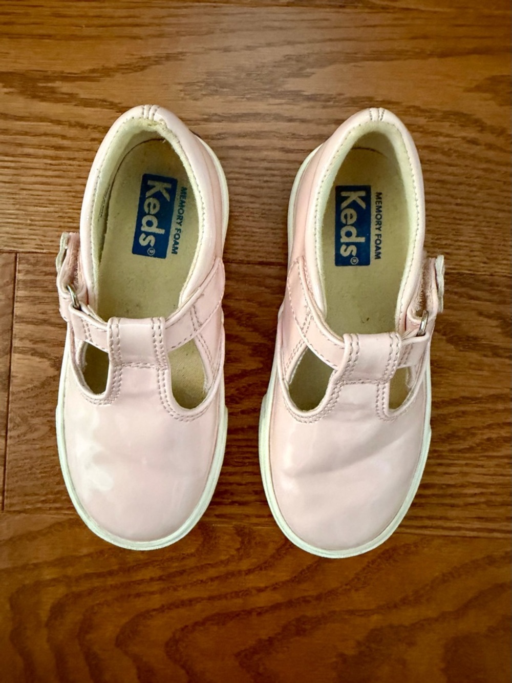 Keds Kids Light Pink T‑Strap Casual Shoes - Size 9M